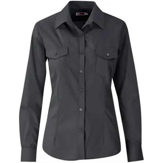Ladies Long Sleeve Kensington Shirt Grey